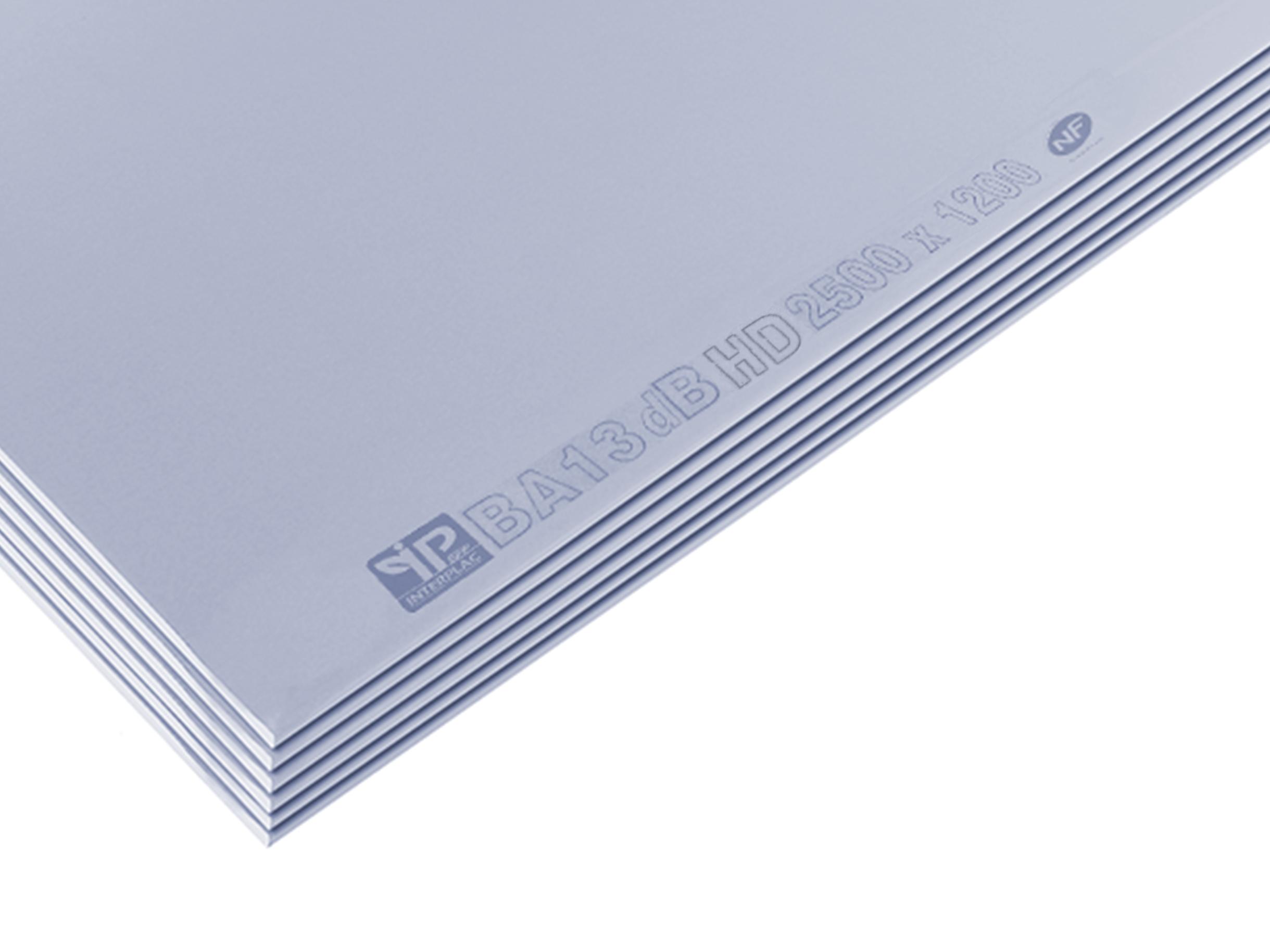 Plaque de plâtre BA13 acoustique et haute dureté