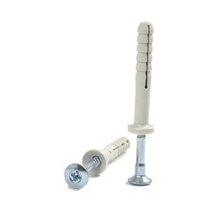 Cheville à frapper en nylon avec clou en acier